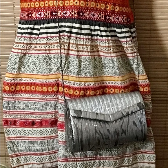 Vintage silver thread clutch/shoulder bag - Picture 11 of 15